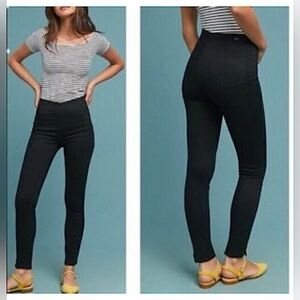 Anthropologie Pilcro And The Letterpress Black High Rise Denim Legging Size 26/2